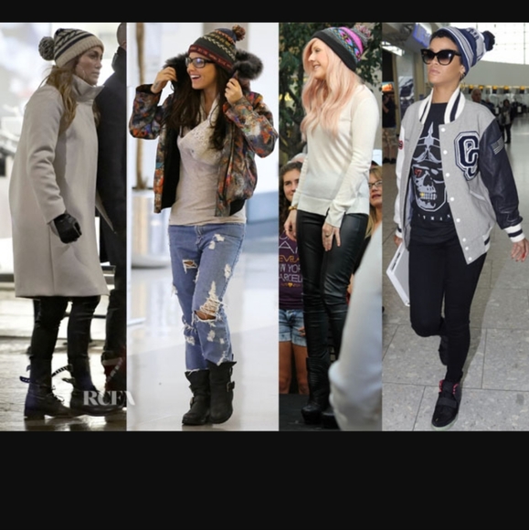 Sequin Knit Pink Hat with matching gloves - Picture 2 of 4